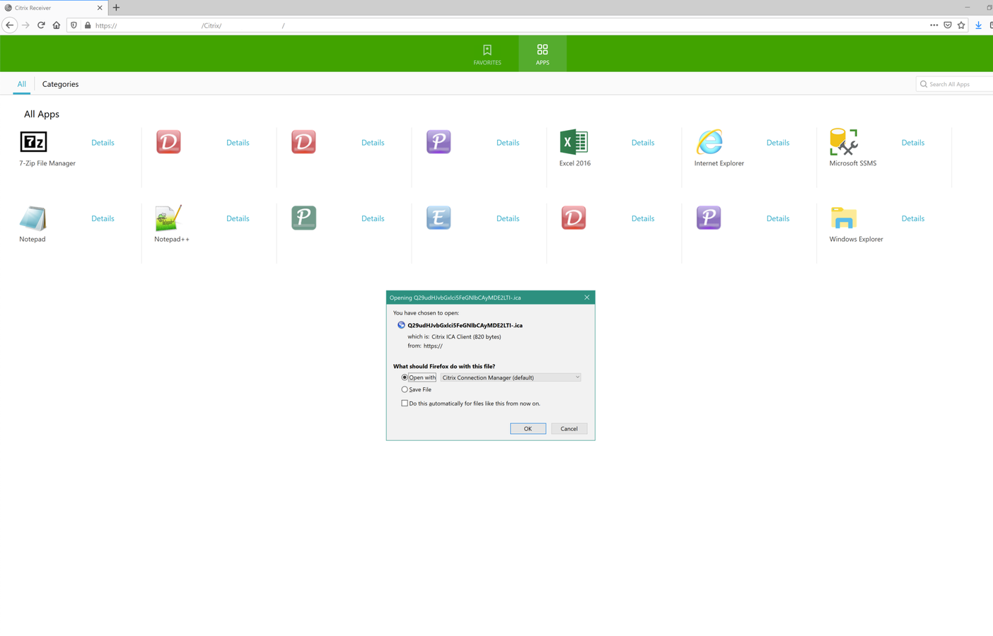 Citrix dashboard